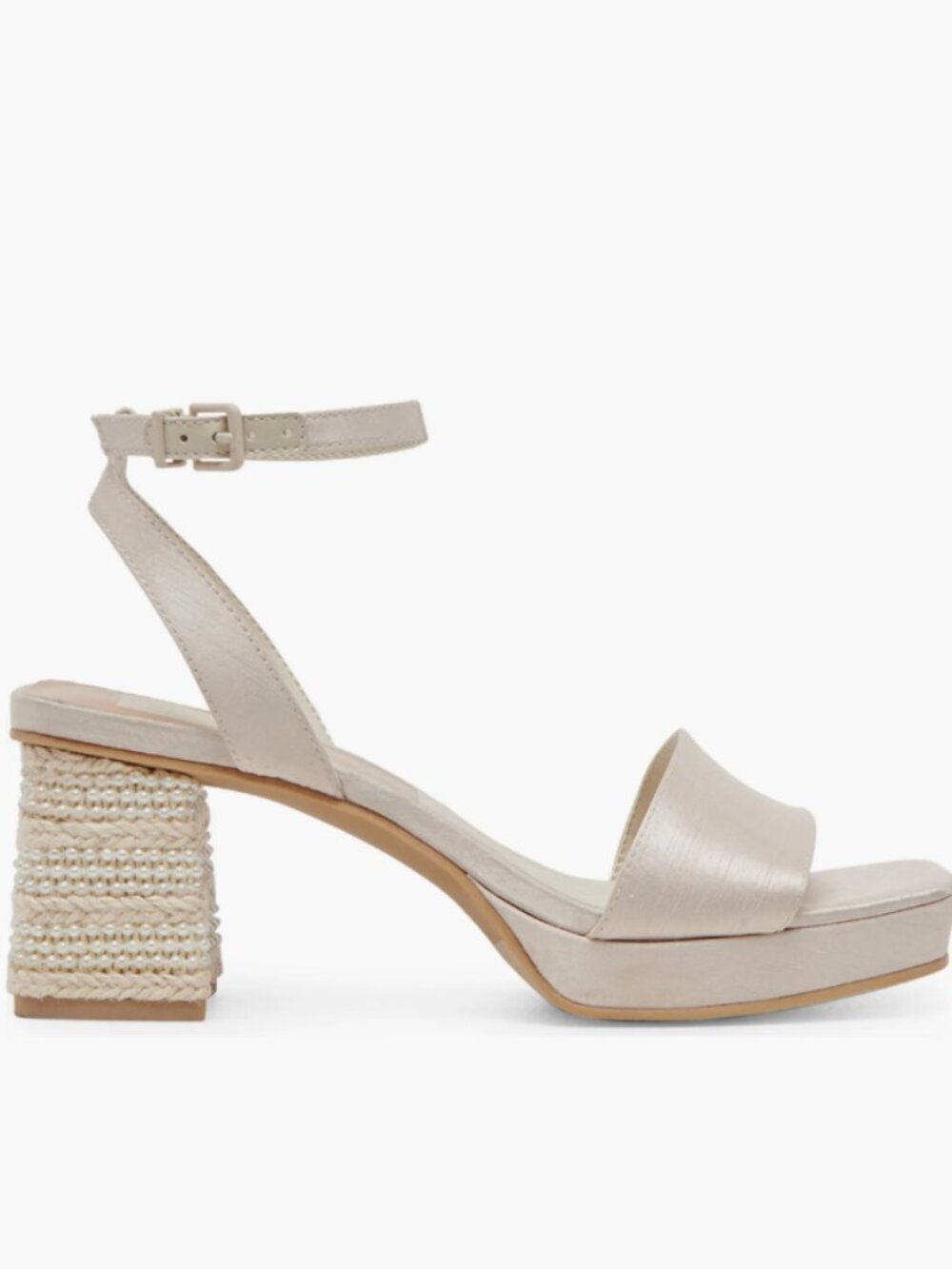Dolce Vita Calisa Platform Sandal w/Pearl Block Heel - Size 8.5